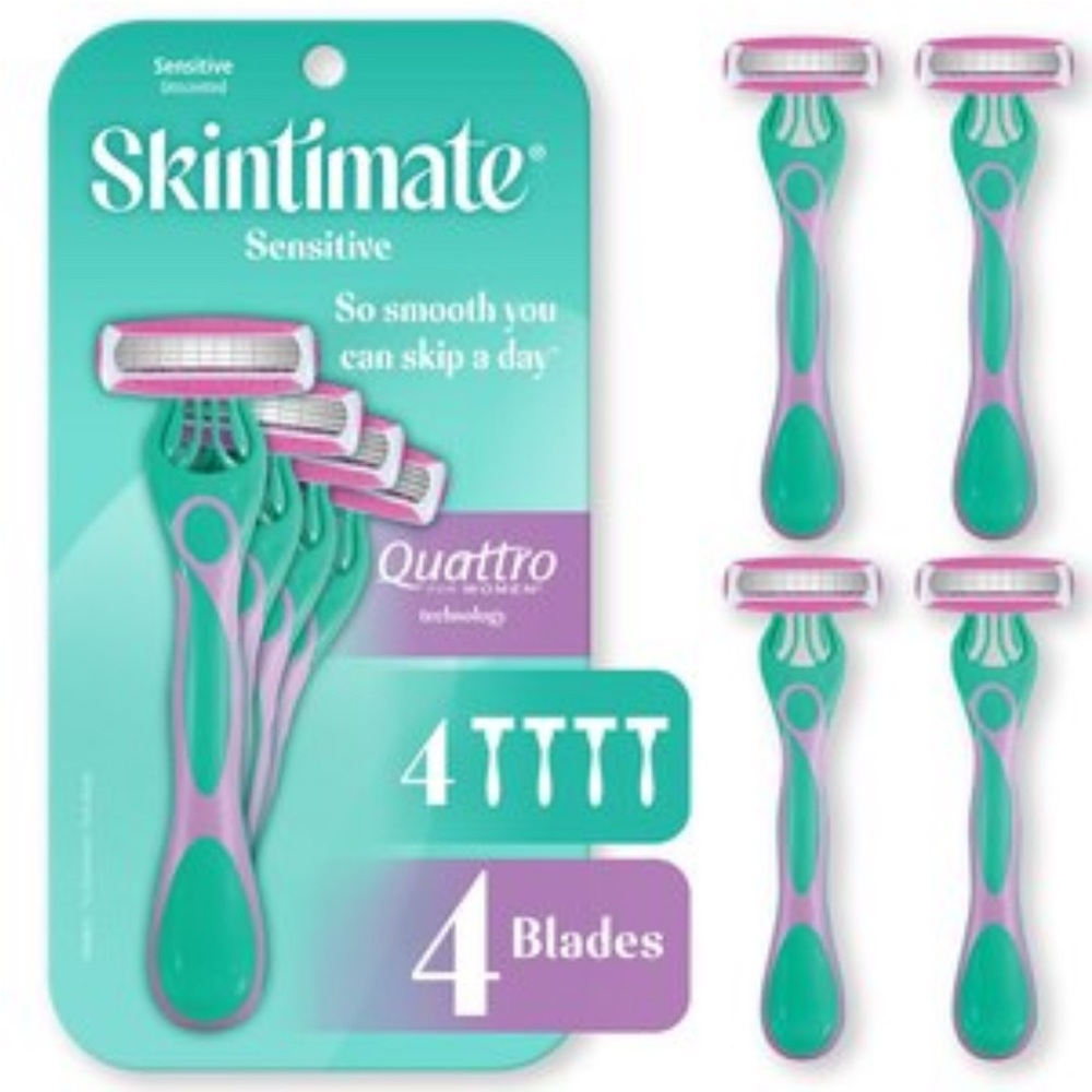🎯 3/$15.   Sensitive Women's Razors - Green and Pink